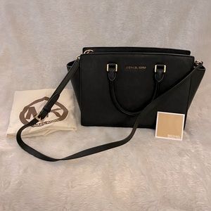 Michael Kors Medium Selma Saffiano Leather Satchel